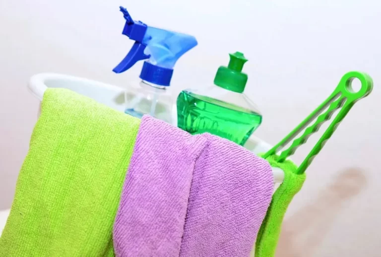 清掃用のスプレーとクロス