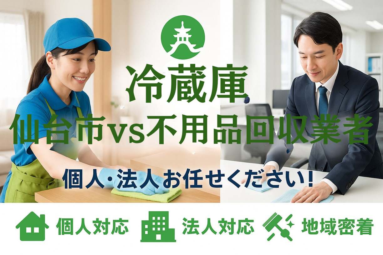 冷蔵庫の処分費用｜仙台市vs不用品回収業者